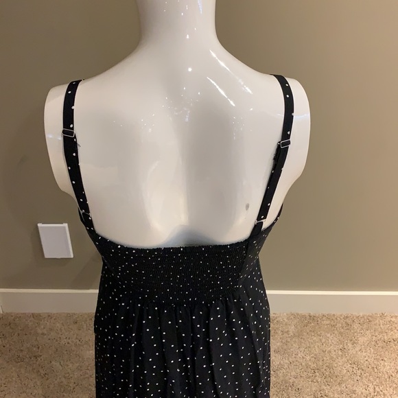 Black polka dot sun dress  size extra small. - Picture 3 of 4